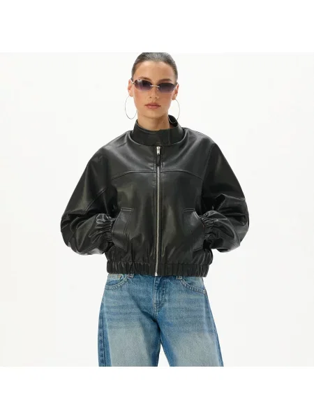 Cropp Куртка зі штучної шкіри чорний