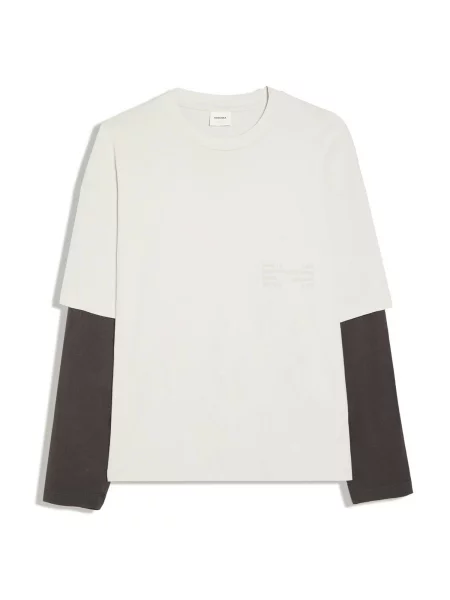 Bershka Tricou ecru / metalic gri