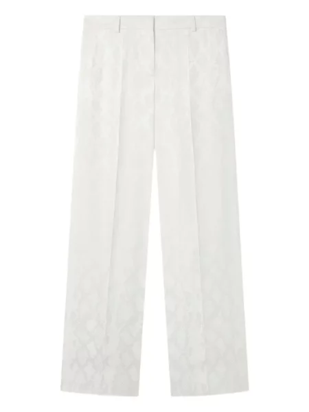 Pantaloni Stella Mccartney din jacard alb