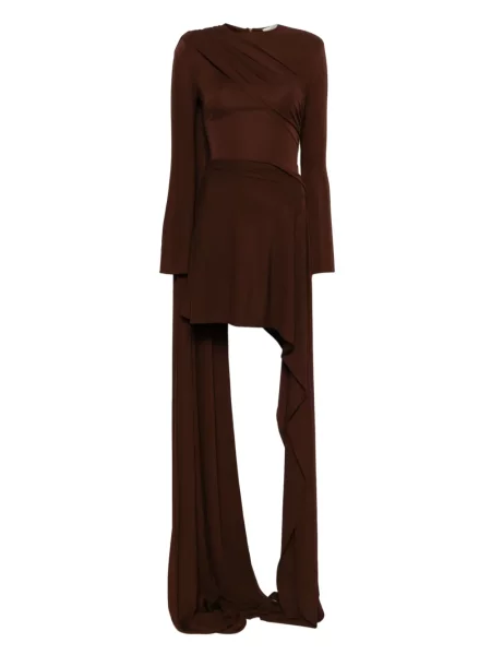 Rochie The New Arrivals Ilkyaz Ozel asimetrică maro