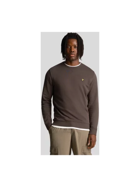 Bluza Lyle & Scott z dekoltem w kształcie litery U szara
