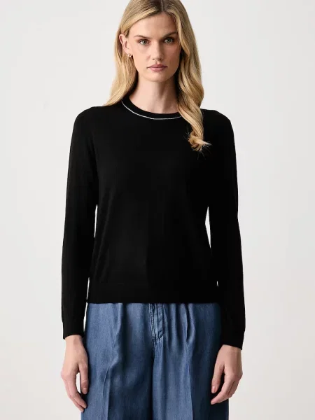 United Colors of Benetton pulover pentru femei din lână negru