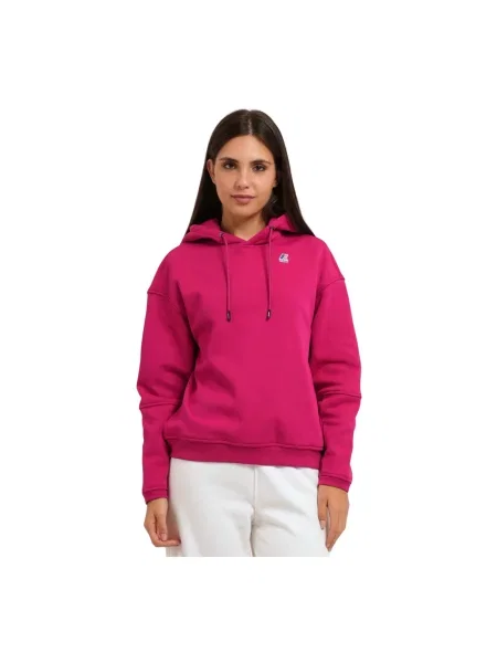 Bluza z kapturem K-way ze sznurkiem różowa