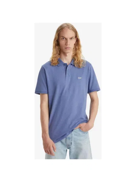 Koszulka polo Levi's Slim Hosemark krótki rękaw liliowa S niebieska