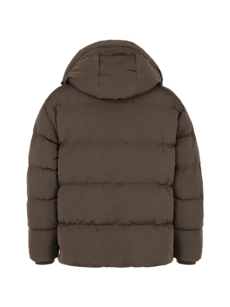 Geacă Emporio Armani cu glugă maro