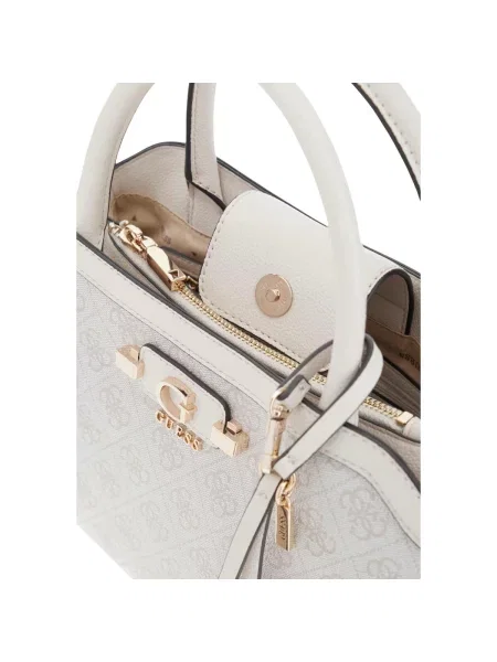 Crossbody kabelka Guess s autogramom béžová