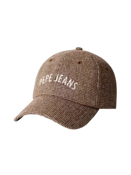 Czapka z daszkiem Pepe Jeans brązowa