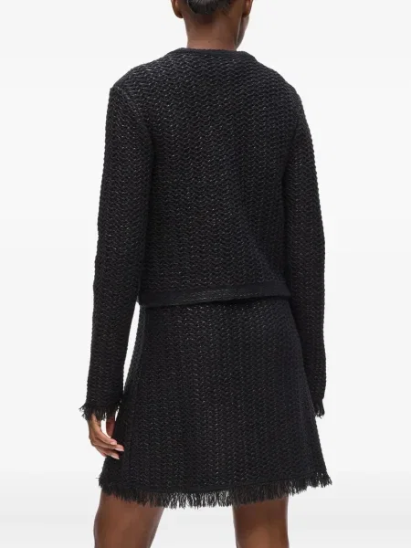 Geacă Karl Lagerfeld din tweed negru