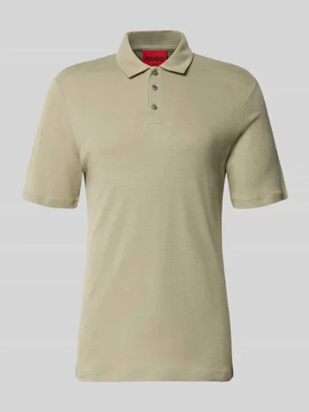 Koszulka polo o kroju slim fit z mieszanki lyocellu i lnu model DULINEN' Hugo