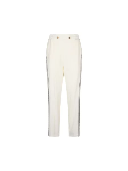 Spodnie dresowe o kroju regular fit z lampasami Liu Jo białe