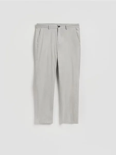 Reserved Pantaloni slim cu adaos de lână deschis gri