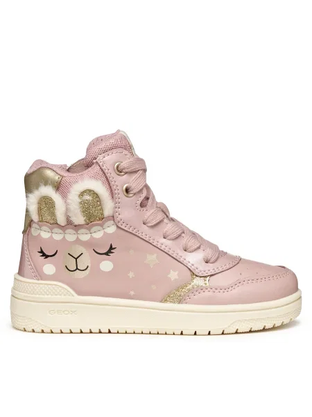 Sneakersy Geox J Washiba M Ružová biela
