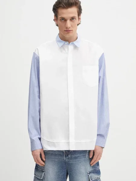 Košulja AMBUSH Layered Shirt relaxed s klasičnim ovratnikom bijela
