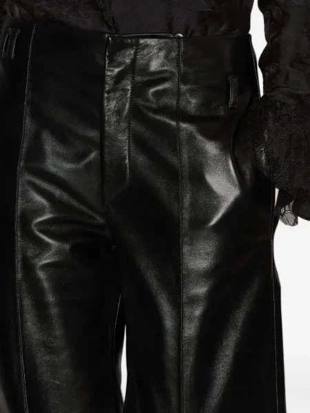 Pantaloni Isabel Marant din piele negru