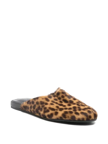 Papuci tip mules Ancient Greek Sandals cu imagine cu model leopard maro