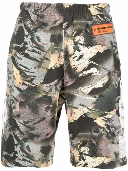 Pantaloni scurți Heron Preston cu imagine cu model camuflaj verde