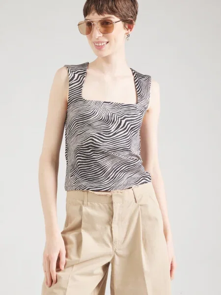 Vero Moda Top Million Slim Fit bež