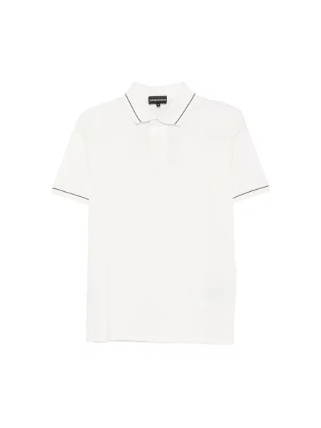 Koszulka polo Emporio Armani z logo biała