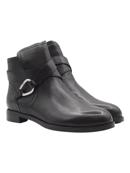 Botki Ralph Lauren skórzane czarne