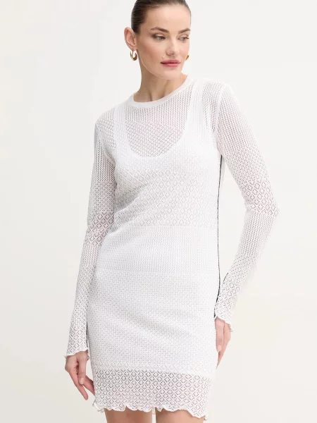 Pinko sukienka mini dopasowana biały