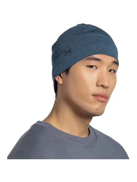 Textilní doplňky Buff Merino Midweight Hat Beanie modrý