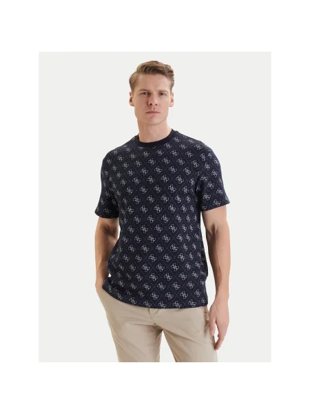 Guess Póló Sötétkék Relaxed Fit kék