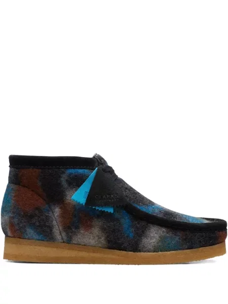 Botine Clarks Originals cu șireturi din dantelă negru