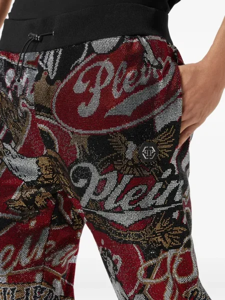 Pantaloni Philipp Plein cu strasuri negru