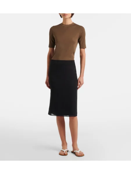 Tricou The Row de mătase maro