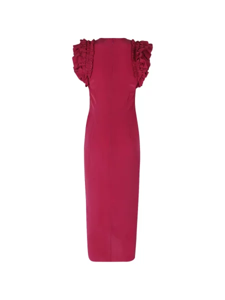 Rochie midi Isabel Marant cu volane roz