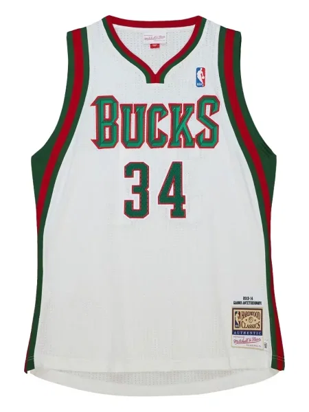 Cămașă Mitchell & Ness din jerseu alb