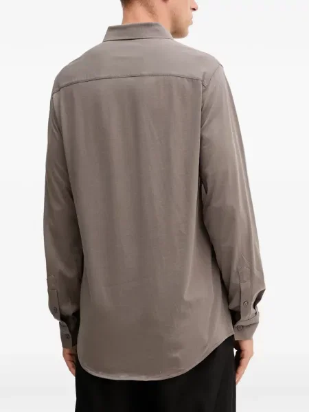 Cămașă Armani Exchange cu broderie gri