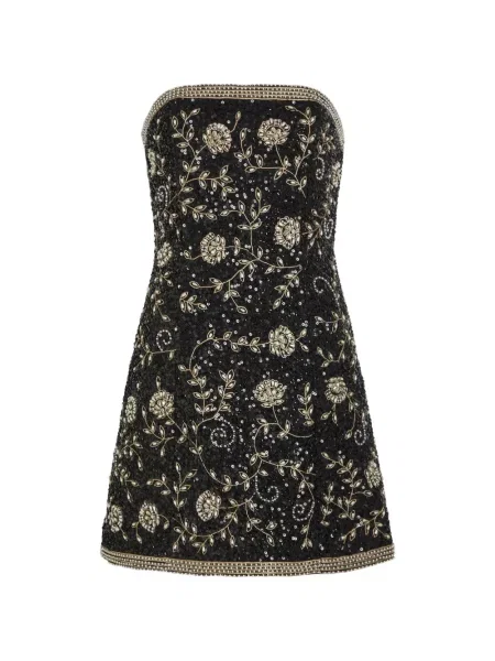 Rochie Alice + Olivia cu paiete cu model floral negru