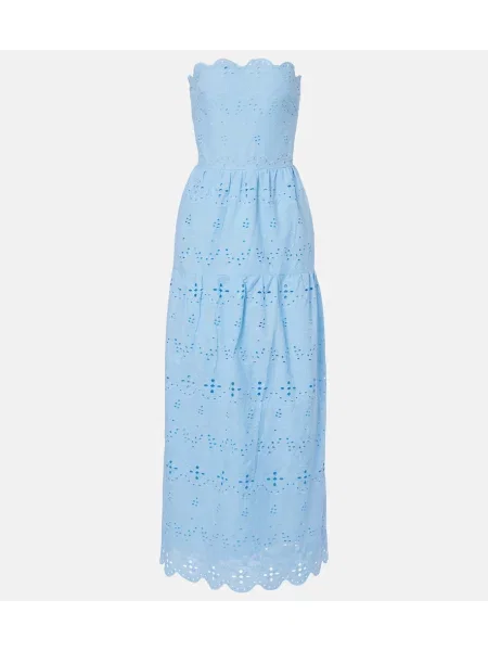 Rochie maxi Melissa Odabash cu broderie albastru