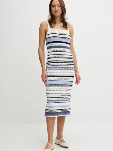 OUI rochie midi drept alb