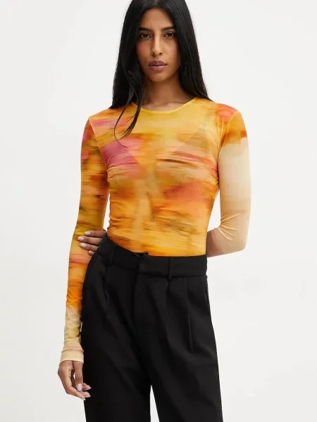 Tricou mânecă lungă Pinko portocaliu