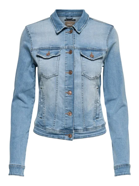 ONLY Geacă de primăvară-toamnă Tia denim albastru
