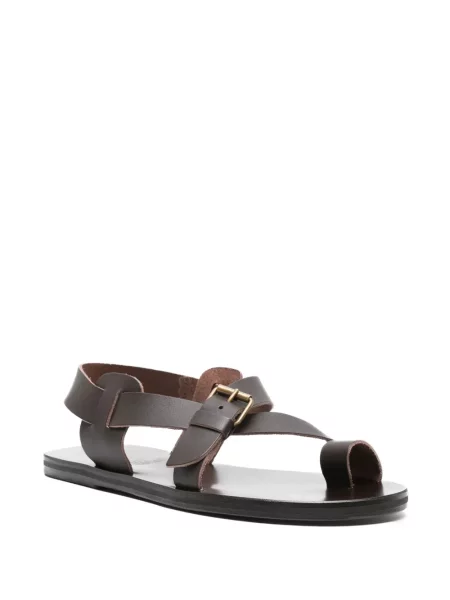 Iš natūralios odos sandalai Ancient Greek Sandals be kulniuko ruda