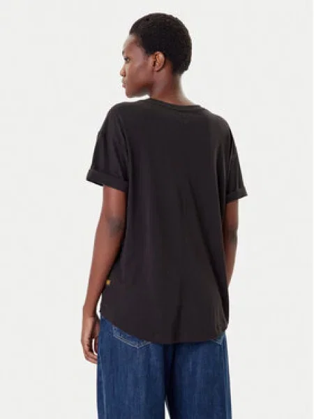 G-Star Raw T-shirt Rolled Up crna