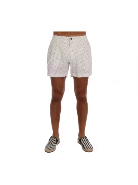 Szorty plażowe Dolce And Gabbana w grochy białe