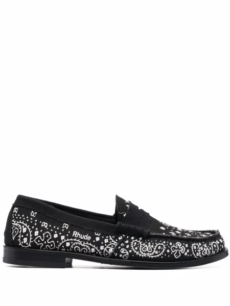 Pantofi loafer Rhude cu imagine negru