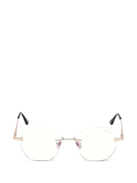 Ochelari de soare Tom Ford Eyewear cu imprimeu geometric alb