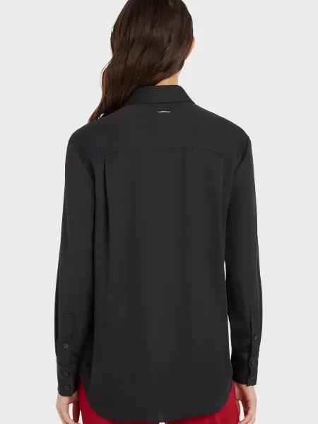 Переработанный блузка Calvin Klein черная
