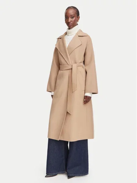 Weekend Max Mara Prechodný kabát DOPEROSO ťavej srsti béžová