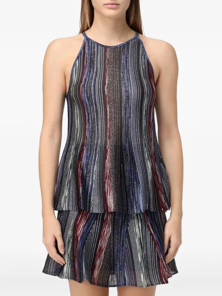 Top Missoni bez rukávů modrý