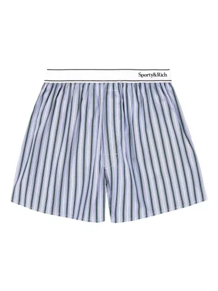 Pantaloni scurți Sporty & Rich cu dungi albastru