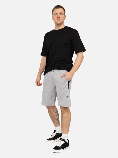 Шорти спортивні YUKI світло-сірий бавовна/поліестер сірі