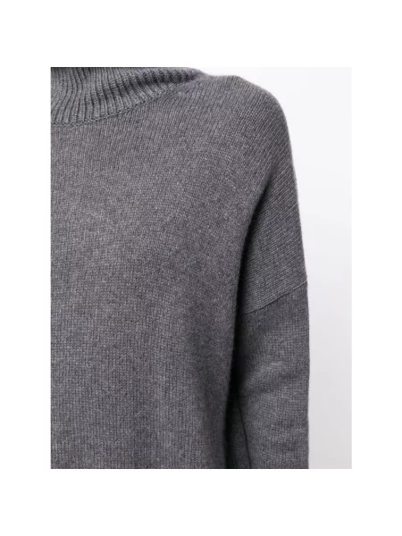 Sweter z golfem Lisa Yang szary