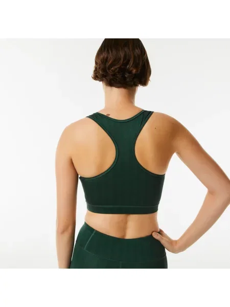Lacoste Biustonosz Sportowy Sport Z Nadrukiem Dla Kobiet zielony