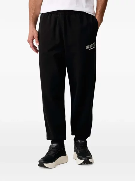 Pantaloni Ea7 Emporio Armani cu imagine alergare negru